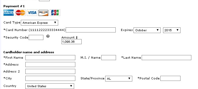 12. Credit Card Information