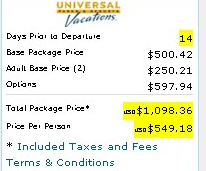 2. Package Price & Terms / Conditions