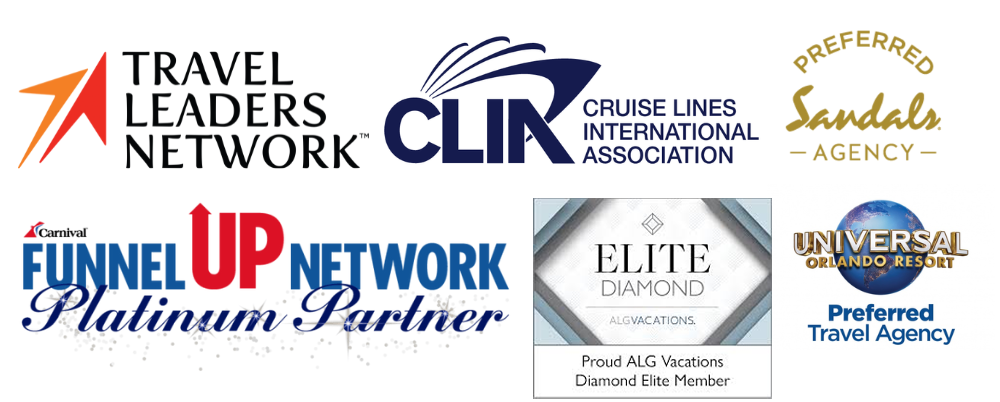 CLIA-ALG-Sandals-UPreffered-Carnival-Platinum-Partner-Travel-Leaders-Network-logo