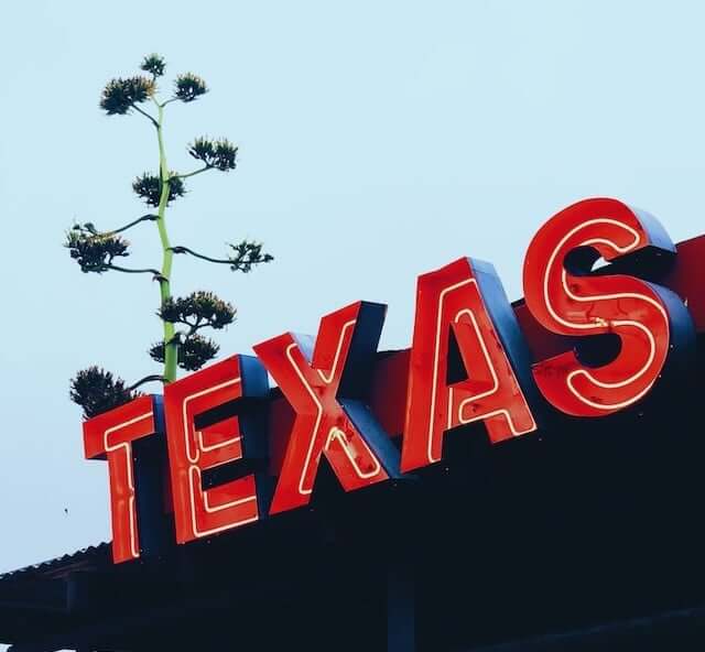 Texas sign - how to become a travel agent in Texas