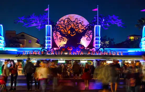 Disneyland Halloween front gate to the park