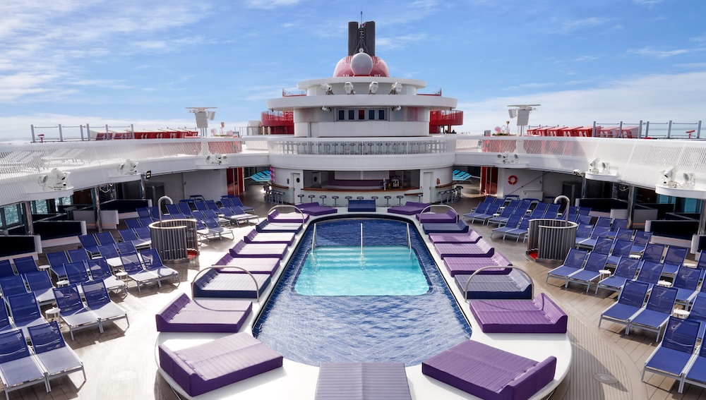 Virgin Voyages Kids Sail Free - pool deck of ship