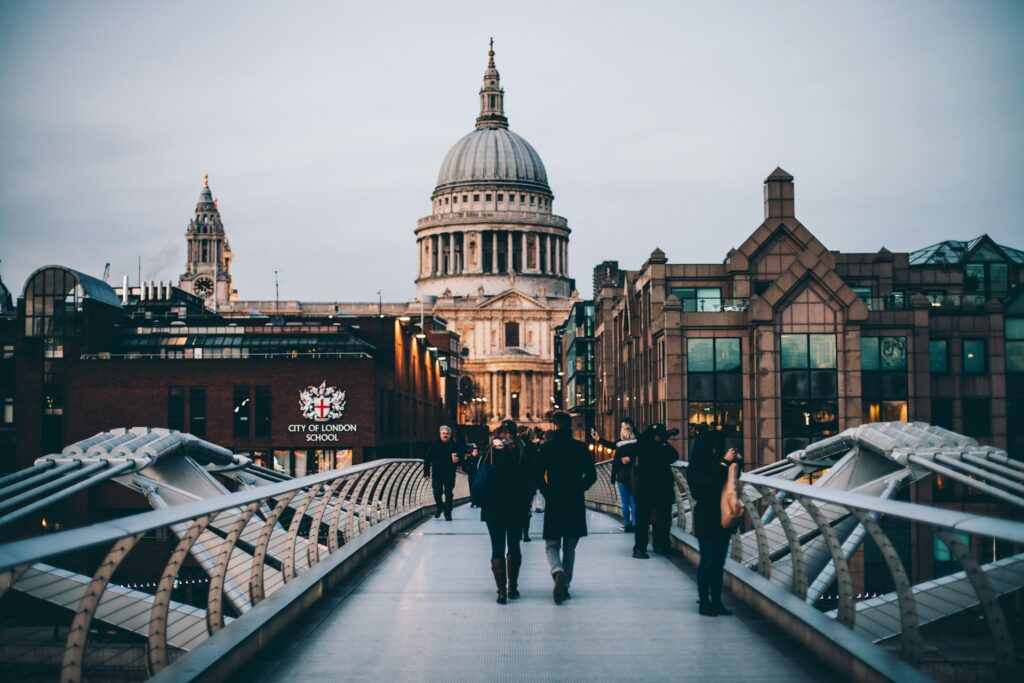 European travel changes - People walking on a bridge in London